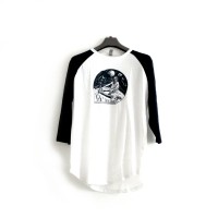 Powerflex Hippy Mens Raglan T-Shirt T-shirt White / Navy