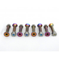 SteezBomb Pure Titanium Hardware Bolts Anodised 'oil slick' Effect 30mm