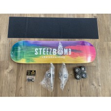 SteezBomb PRO Complete Tie Dye Skateboard Kit to Build your own Skateboard