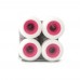 Powerflex Gumball Core Wheels 56mm 83B Street/Park/Pool White with 55D Pink Core