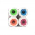 Powerflex Gumball Core Wheels 52mm 83B Street/Park/Pool White with 55D Multicolour Cores