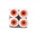 Powerflex Gumball Core Wheels 54mm 83B Street/Park/Pool White with 55D Orange Core