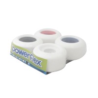 Powerflex Gumball Core Wheels 58mm 83B Street/Park/Pool White with 55D Multicolour Cores