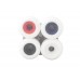 Powerflex Gumball Core Wheels 60mm 83B Street/Park/Pool White with 55D Multicolour Cores
