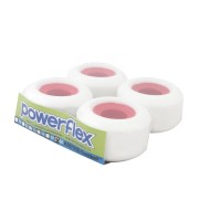 Powerflex Gumball Core Wheels 58mm 83B Street/Park/Pool White with 55D Red Core